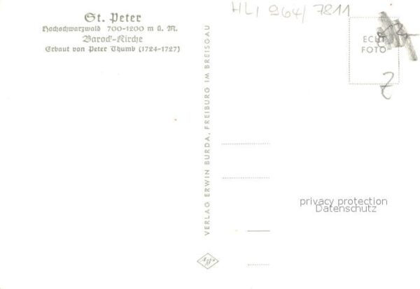 St Peter Schwarzwald St Petrus Statue Kloster Bibliothek Bar – Bild 2