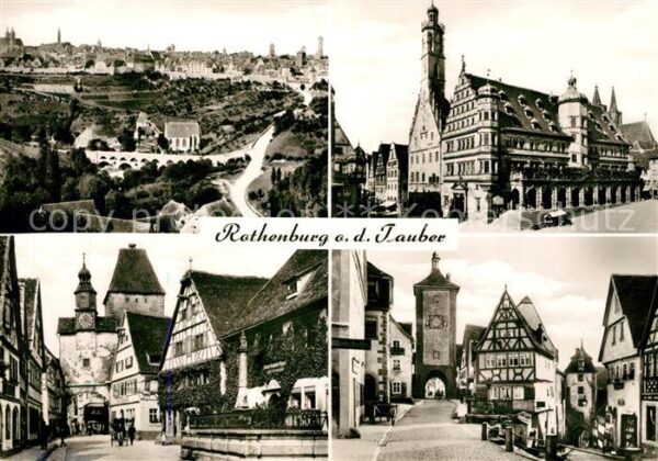 Rothenburg Tauber Totalansicht Rathaus Rödergasse Plönlei