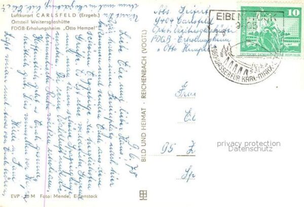 Weitersglashuette Erzgebirge FDGB Erholungsheim Otto Hempel Luftkuro – Bild 2