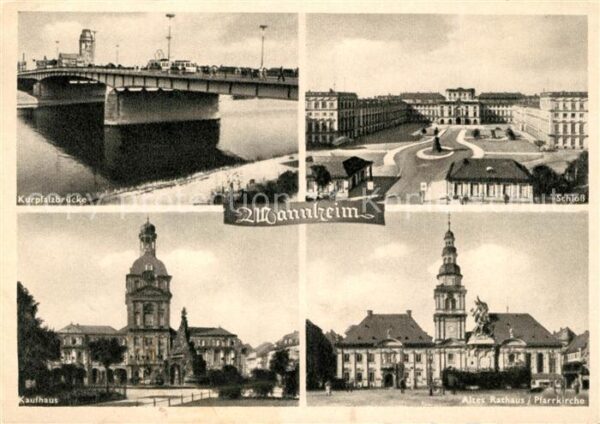 Mannheim Kurpfalzbrücke Kaufhaus Schloss Altes R