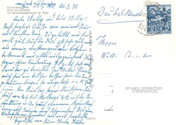 Senftenberg Niederoesterreich Blick ins Kremstal mit Bestrahlungsinst – Bild 2