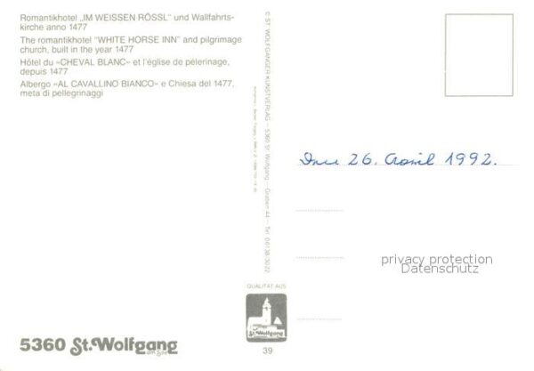 St Wolfgang Salzkammergut Romantikhotel Im Weissen Rössl Wallfahr – Bild 2
