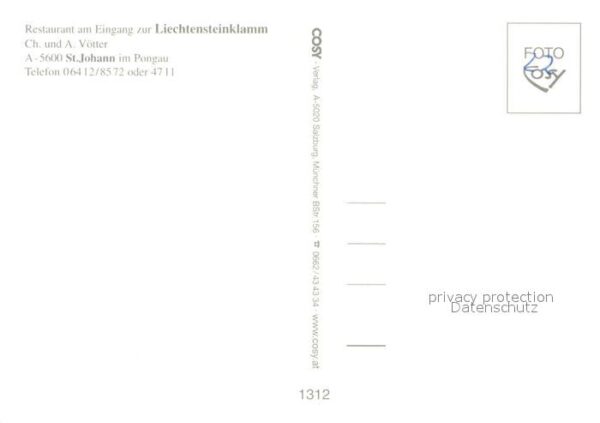 St Johann Pongau Liechtensteinklamm Restaurant Wasserfal – Bild 2
