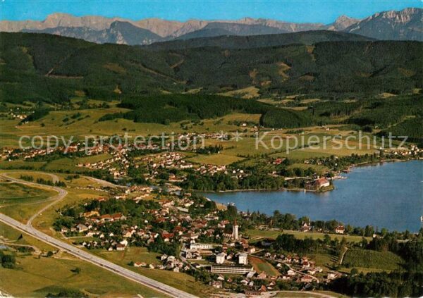 Seewalchen Attersee Panorama Höllengebirge Fliegeraufnahme