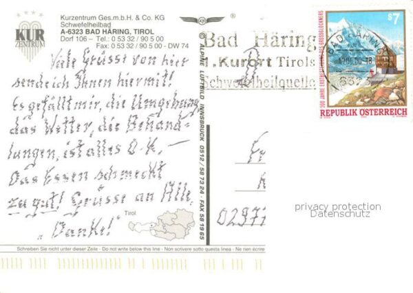 Bad Haering Tirol Kurzentrum Schwefelheilbad Fliegeraufna – Bild 2