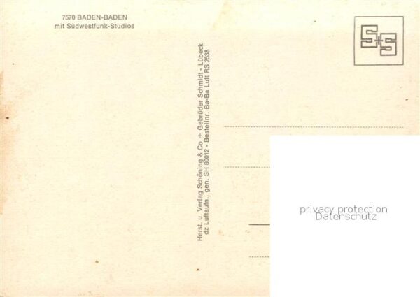 Baden-Baden Fliegeraufnahme Südwestfunk Studios – Bild 2