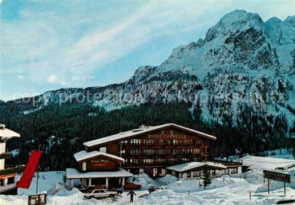 Colfosco Hotel Cappella Sellagruppe Winterpanora