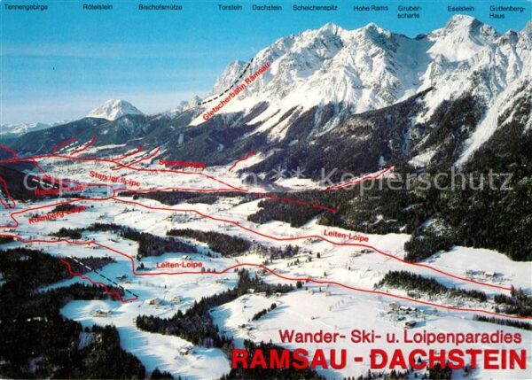 Ramsau Dachstein Steiermark Loipen und Skipisten Karte