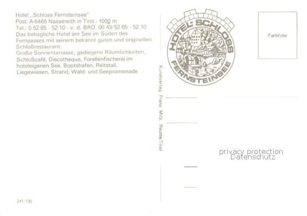 Nassereith Hotel Schloss Fernsteinsee – Bild 2
