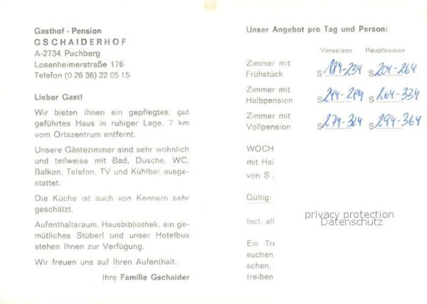 Puchberg Schneeberg Gasthof Pension Gschaiderhof – Bild 2
