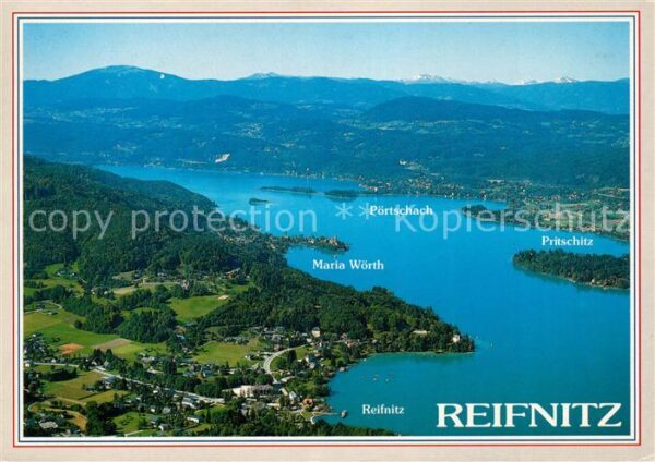 Reifnitz Woerthersee Fliegeraufnahme Maria Wörth Pörtschach