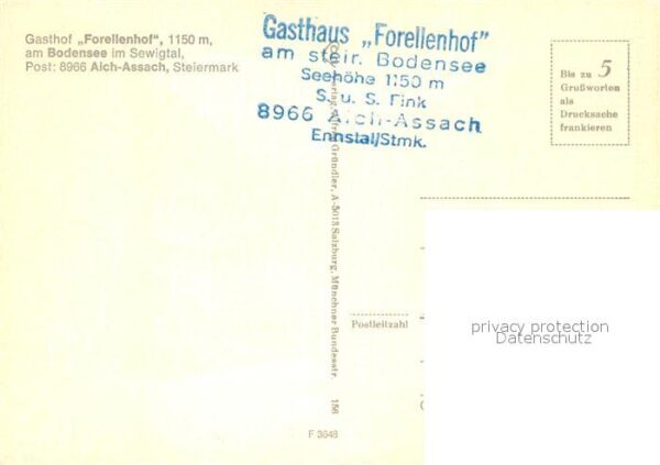 Aich Assach Steiermark Gasthaus Forellenhof Sewigtal – Bild 2