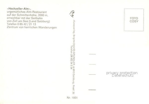 Zell See Hochzeller Alm Seilbahn – Bild 2