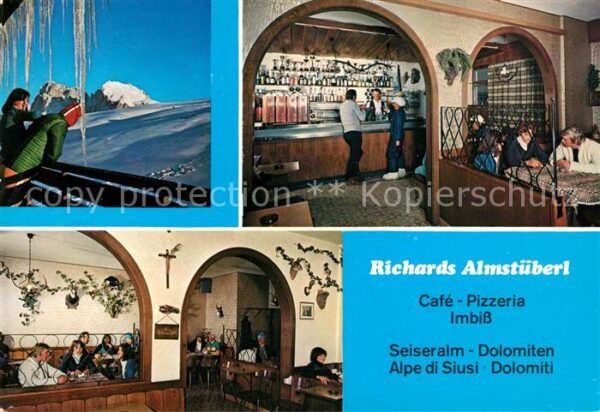 Seiser Alm Dolomiten Richards Almstüberl Pizzeria Winterpano