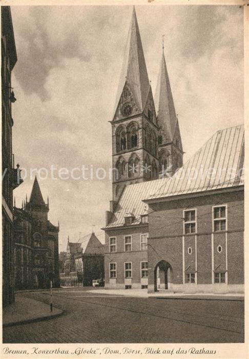 Bremen Konzertbau Glocke Dom Börse Rathaus