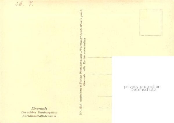 Eisenach Thueringen Burschenschaftsdenkmal – Bild 2