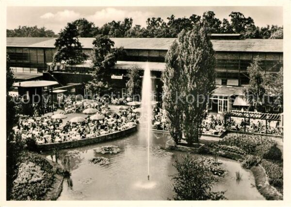 Hannover Messegelände Gartencafe mit Blick auf H