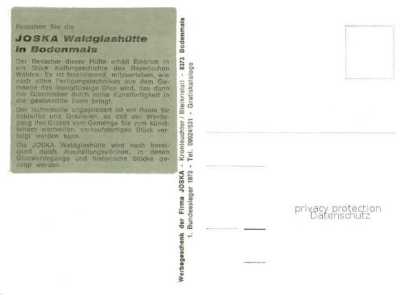 Bodenmais Joska Waldglashütte – Bild 2