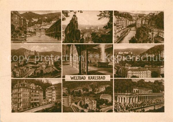 Karlsbad Eger Orts und Teilansichten