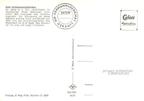 Teutoburgerwald Hermannsdenkmal Fliegeraufnahme – Bild 2