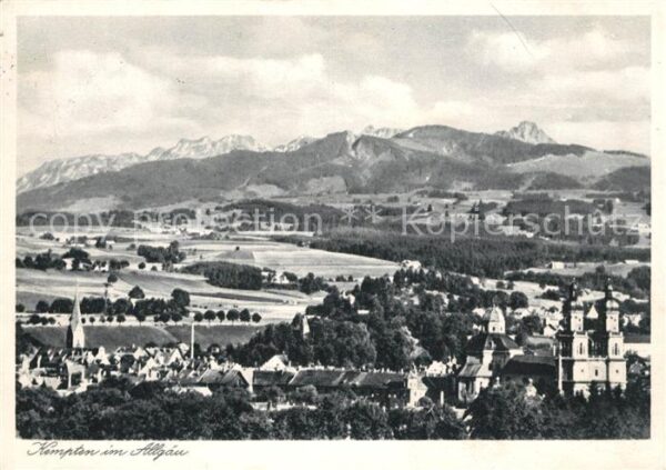 Kempten Allgaeu mit Breitenberg Alpspitze Edelsberg und