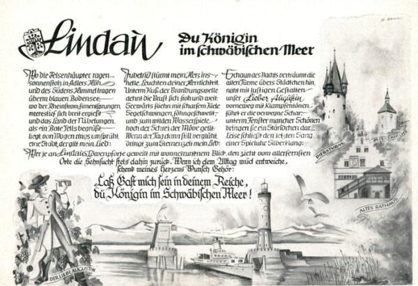 Lindau Bodensee Der liebe Augustin Diebsturm Peterskirc