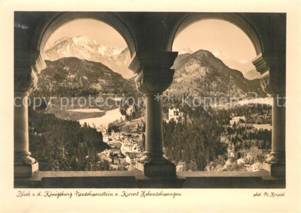 Hohenschwangau Blick von der Königsburg Neuschwanstein