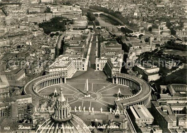 Roma Rom Basilica e Piazza San Pietro dall aereo