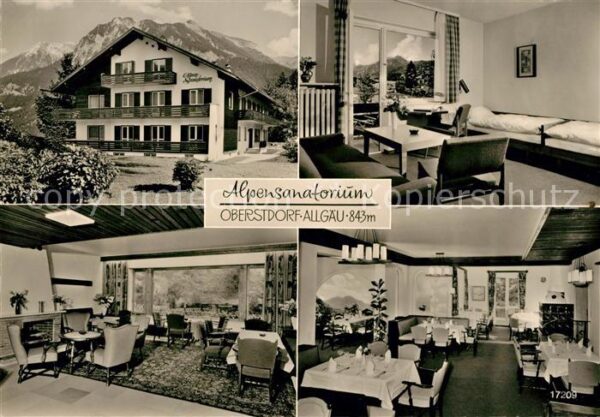 Oberstdorf Alpen Sanatorium Gasträume Gästezimmer