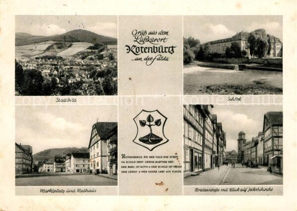 Rotenburg Fulda Stadtbild Schloss Marktplatz Rathaus Br