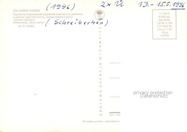 Schreiberhau Niederschlesien Restauracja Zlota Jama – Bild 2