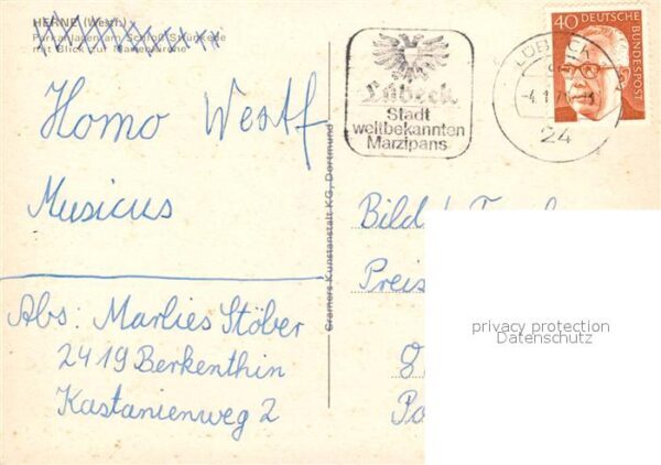 Herne Westfalen Parkanlagen Schloss Strünkede mit Marie – Bild 2