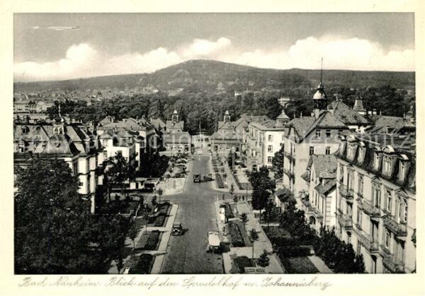 Bad Nauheim Blick zum Sprudelhof und Johannisberg