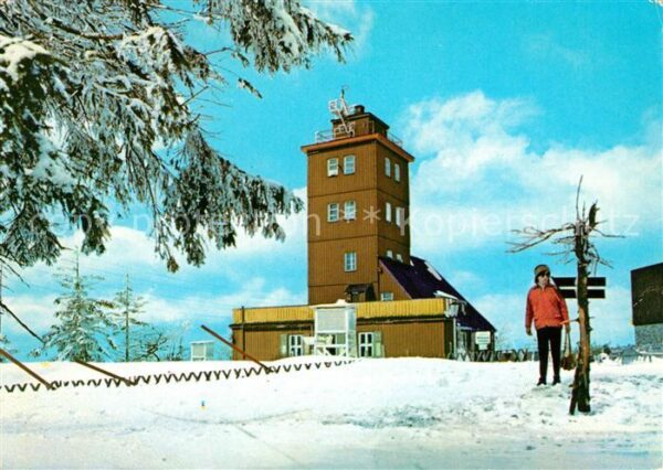 Oberwiesenthal Erzgebirge Wetterwarte auf dem Fichtelberg Winterl
