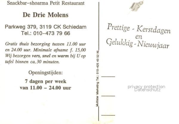 Schiedam Snackbar Restaurant De Drie Molens – Bild 2