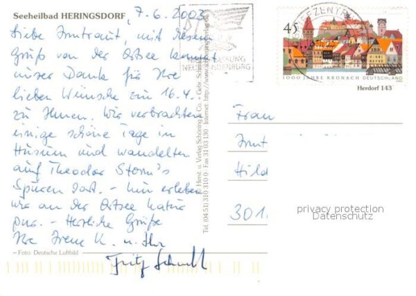 Heringsdorf Ostseebad Usedom Seeheilbad Fliegeraufnahme – Bild 2