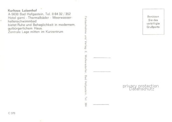 Bad Hofgastein Kurhaus Luisenhof Thermalbad – Bild 2