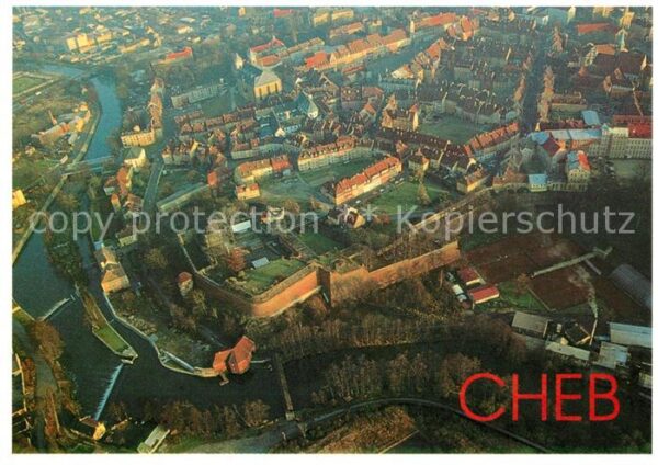 Cheb Eger Historische Altstadt Fliegeraufnahme