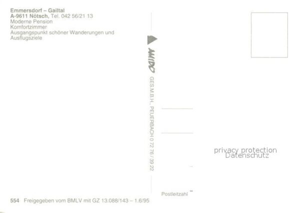 Noetsch Gailtal Pension Lackner Alpen Fliegeraufnahme – Bild 2