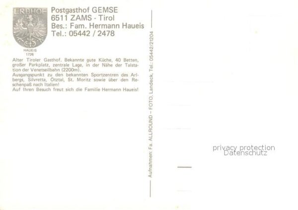Zams Postgasthof Gemse Alter Tiroler Gasthof – Bild 2