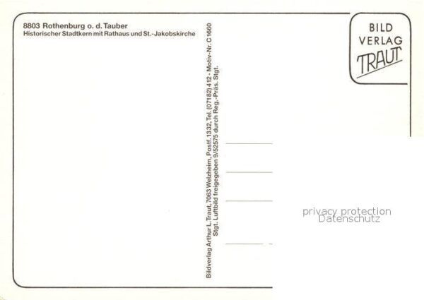 Rothenburg Tauber Historischer Stadtkern Rathaus St Jakob – Bild 2