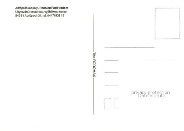 Adrspach Adersbach Pension Pod Hradem Felsen – Bild 2