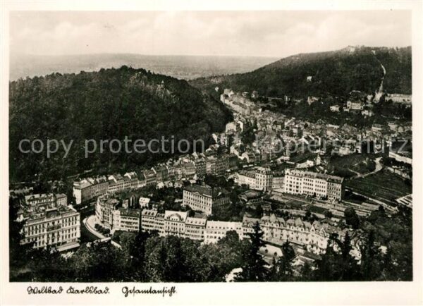 Karlsbad Eger Stadtpanorama