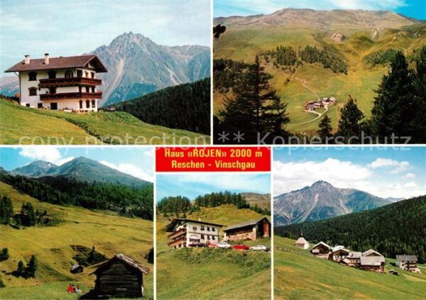 Reschen See Tirol Landschaftspanorama Rojental Haus Rojen