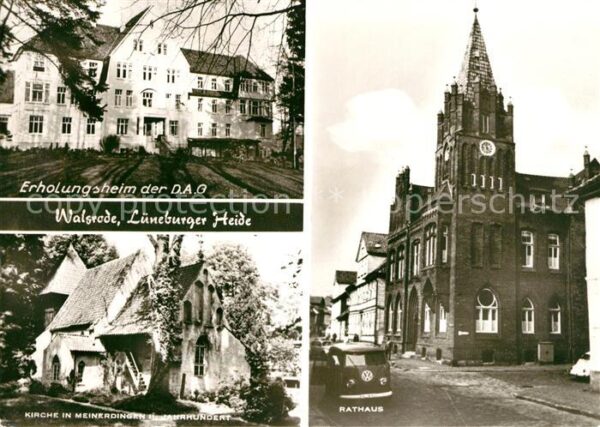 Walsrode Lueneburger Heide Erholungsheim der DAG Rathaus Kirche in