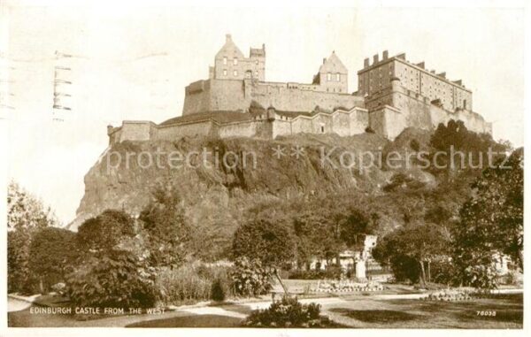 Edinburgh Scotland Castle from the West
