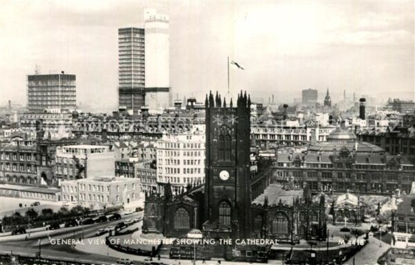 Manchester General view Showing the Cathedral