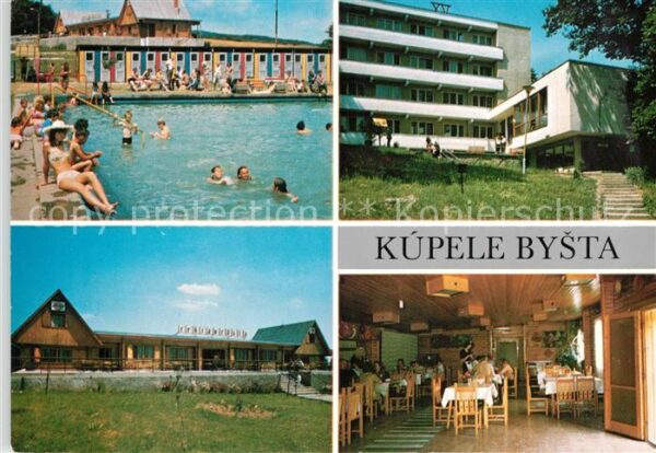 Kupele Bysta Pohlad na kupalisko Hotel v kupeloch Re