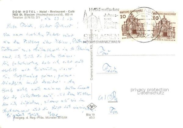 St Blasien Fliegeraufnahme Dom Hotel – Bild 2