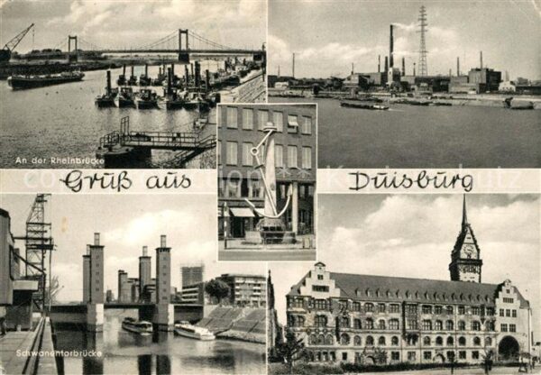 Duisburg Ruhr Rheinbrücke Rheinpartie Schwanentorbrüc